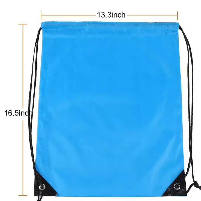 Narwey 20 Pcs Drawstring Backpack Bulk Draw String Bags Cinch Polyester Bag, Sky Blue