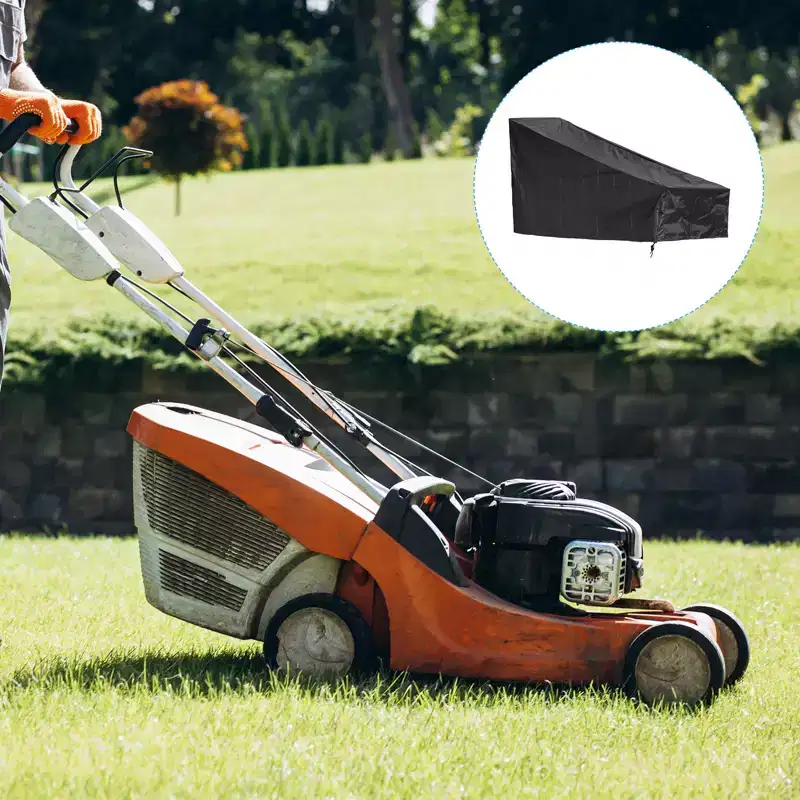 Unique Bargains Oxford Cloth Waterproof Push Lawn Mower Cover 75.2 x 16.19 x 39.37 Inch Black 1 Pc