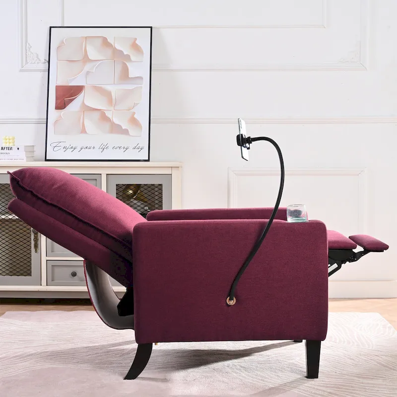 Adjustable Recliner Sofa with Cup Holder and Storage Pocket