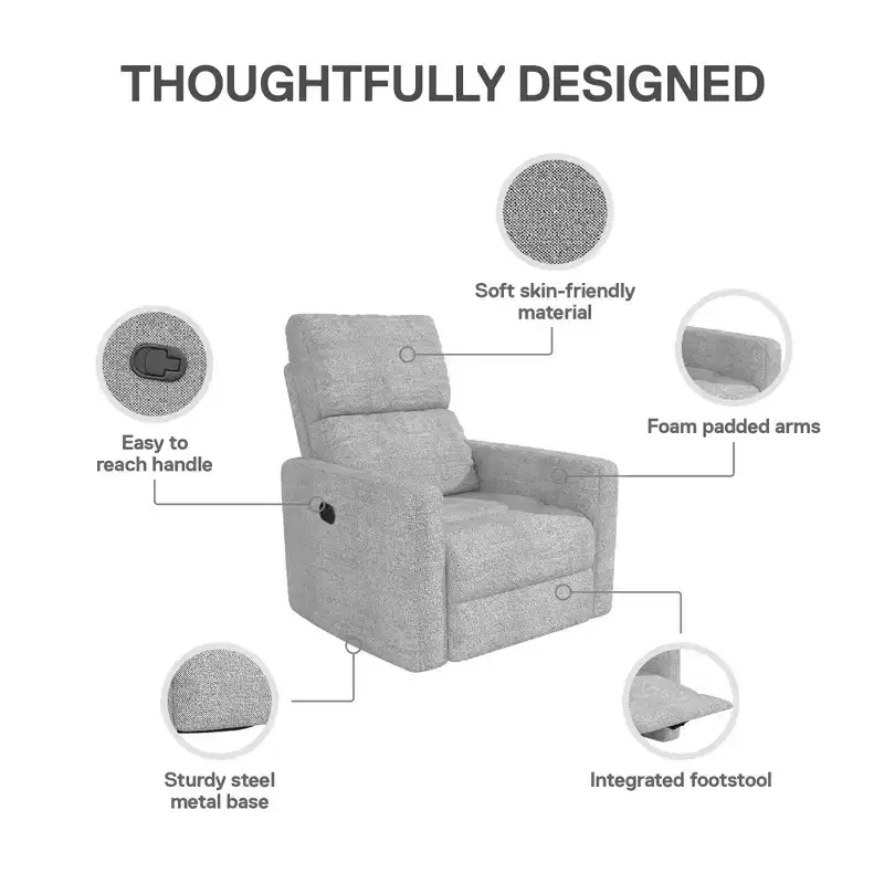 DHP Lukas Swivel Recliner Chair