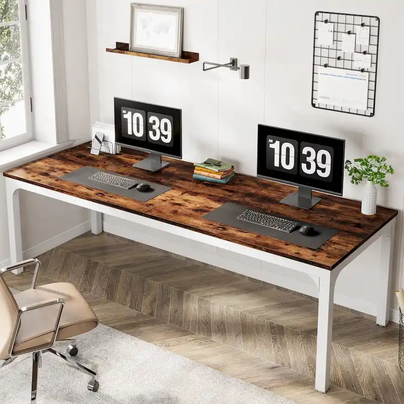 78.74 inch Extra Long 2 Person Double Computer Desk for Home Office