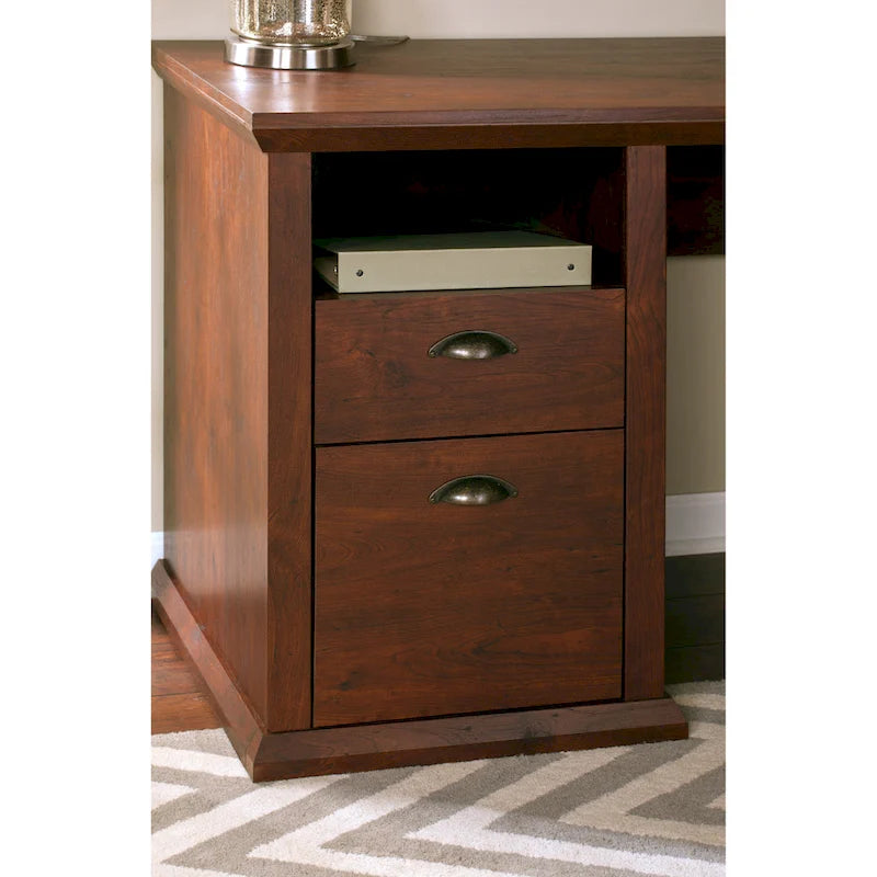 60W L-Shaped Office Desk with Storage