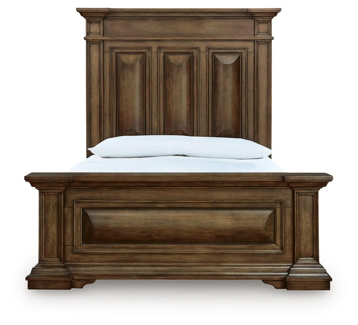 Panel Bed — A substantially-scaled headboard and moulding details round out the piece in graceful fashion