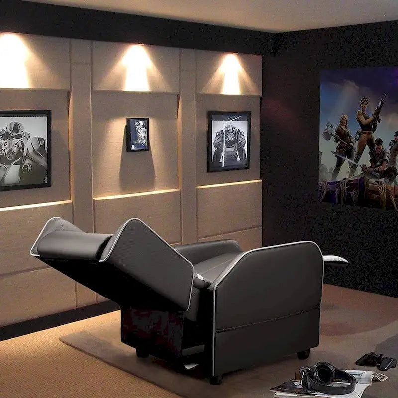 PU Leather Ergonomic Gaming Single Recliner Sofa for Living Room