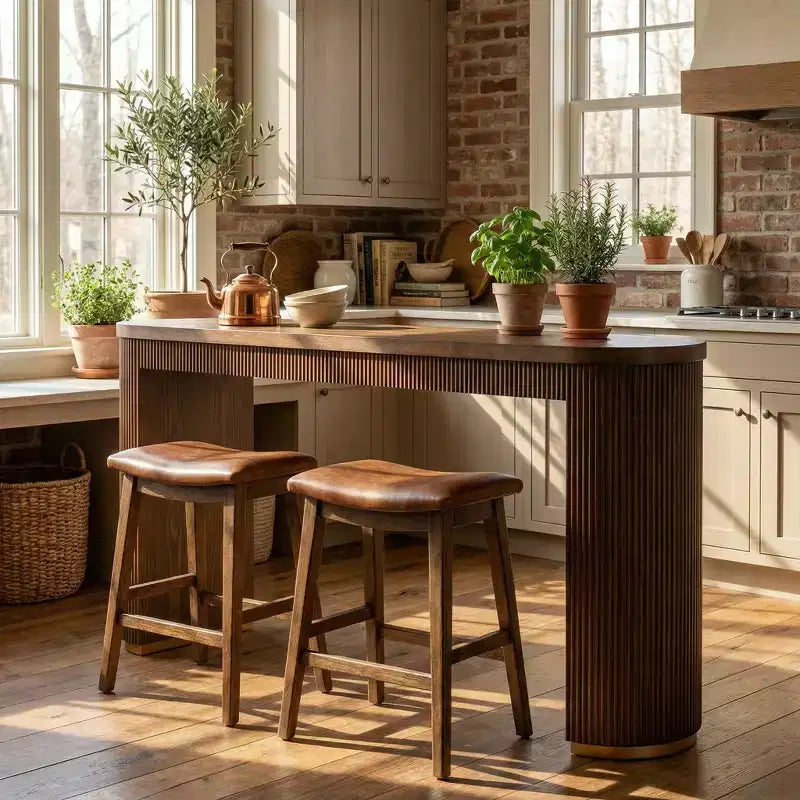 Christopher Knight Home Greta Farmhouse Counter Height Fluted Dining Table