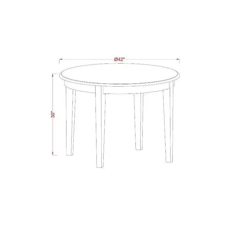 3Pc Dinette Set - Kitchen Table & 2 Chairs - Small Round Table - Linen White & Baby Blue
