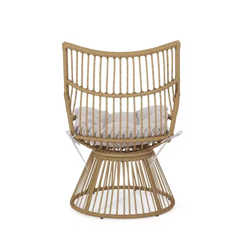 3pc Caryl Outdoor Wicker Chat Set with Cushions