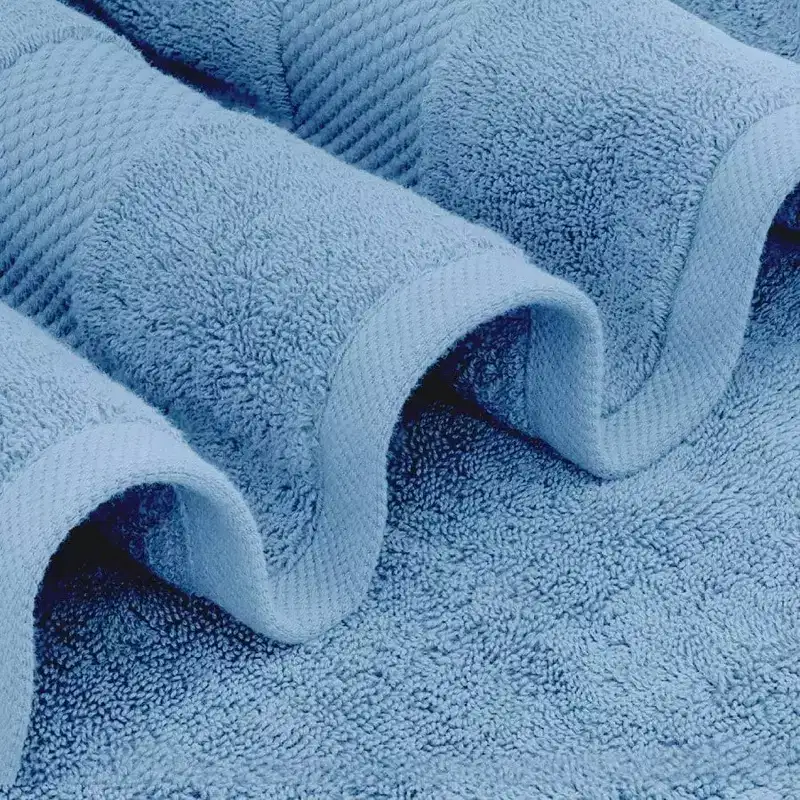 Luxury Soft Bath Towels - 650 GSM, 35x70, Light Blue, 2 Pack