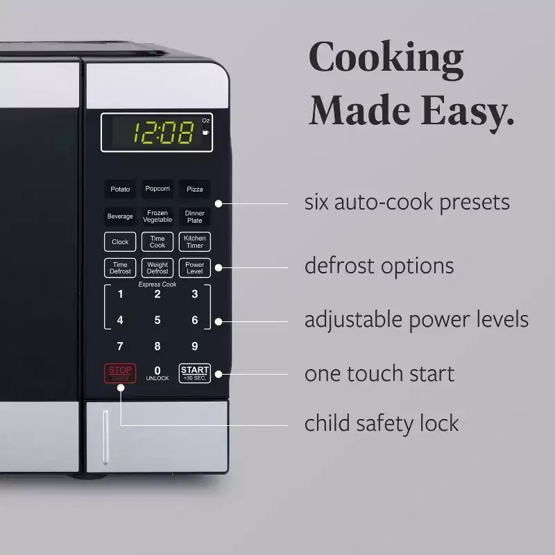 Farberware Black & Stainless Steel Countertop Microwave Oven