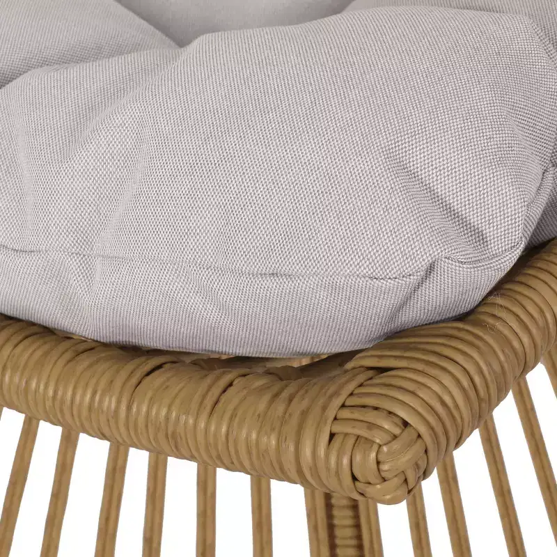 3pc Caryl Outdoor Wicker Chat Set with Cushions