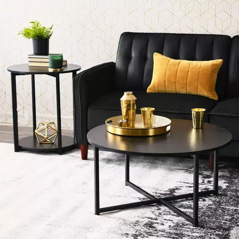 Household Essentials Jamestown Round Coffee Table