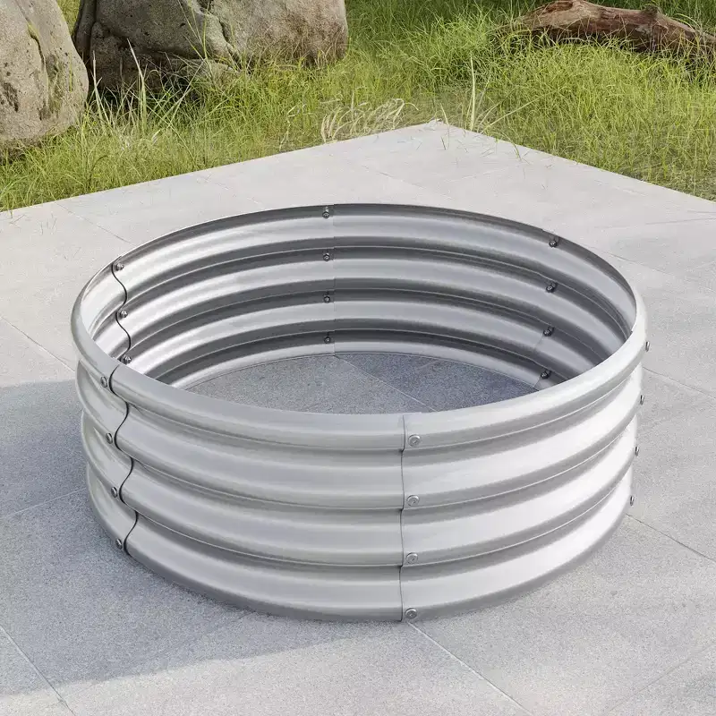 32.08*11.4 Tall Round Raised Garedn Bed, Metal Raised Beds for Vegetables