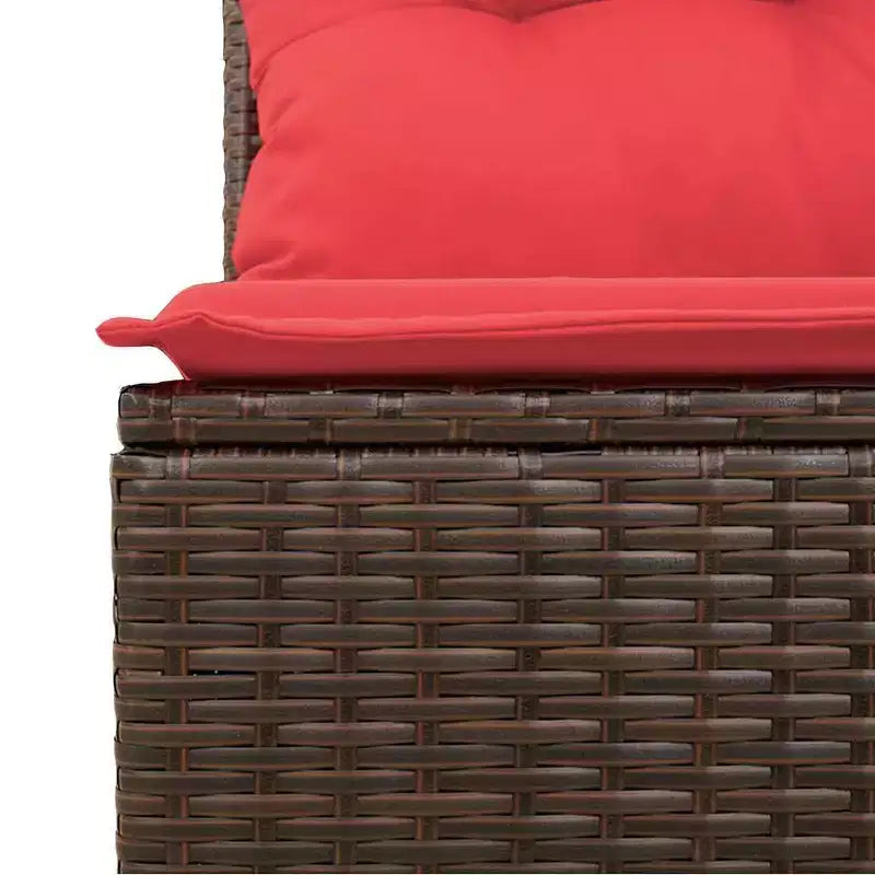 vidaXL Garden Sofa Set with Cushion 8 pcs Brown Poly rattan
