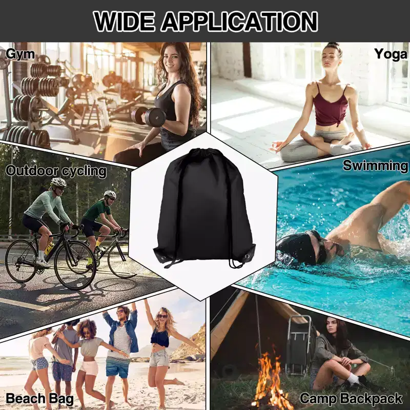 Narwey Drawstring Backpack 20Pcs Drawstring Bags, Draw String Back Bag Drawstring Bags Bulk (10 Colors)