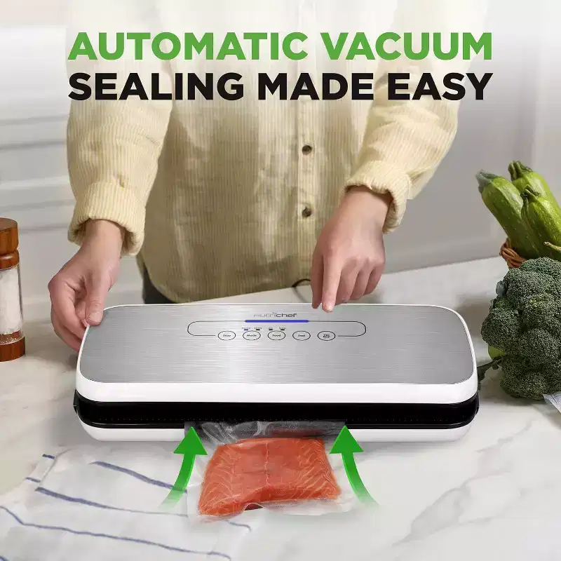 NutriChef Automatic Food Vacuum Sealer with Bottle Stopper