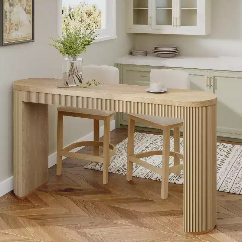 Christopher Knight Home Greta Farmhouse Counter Height Fluted Dining Table