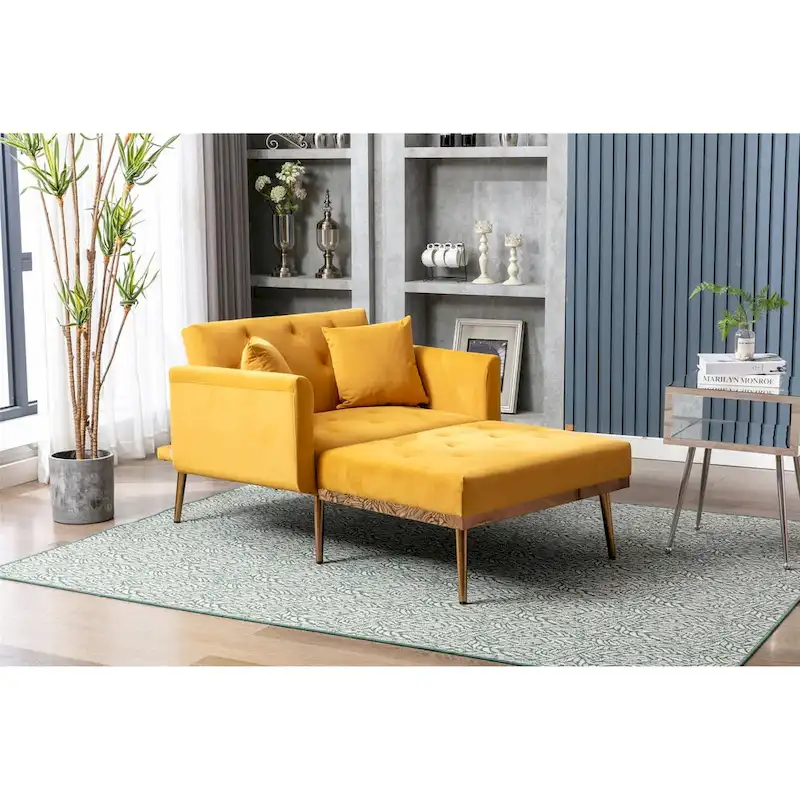 Barrel Accent Chair with Foam Padding and Velvet Upholstery