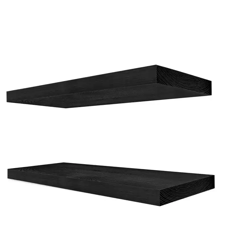 Sorbus 2 Pack 24 Solid Wood Floating Shelves - for Bathroom Decor, Books, Bedroom & Living Room