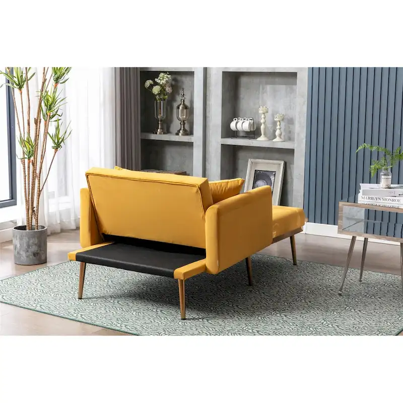 Barrel Accent Chair with Foam Padding and Velvet Upholstery