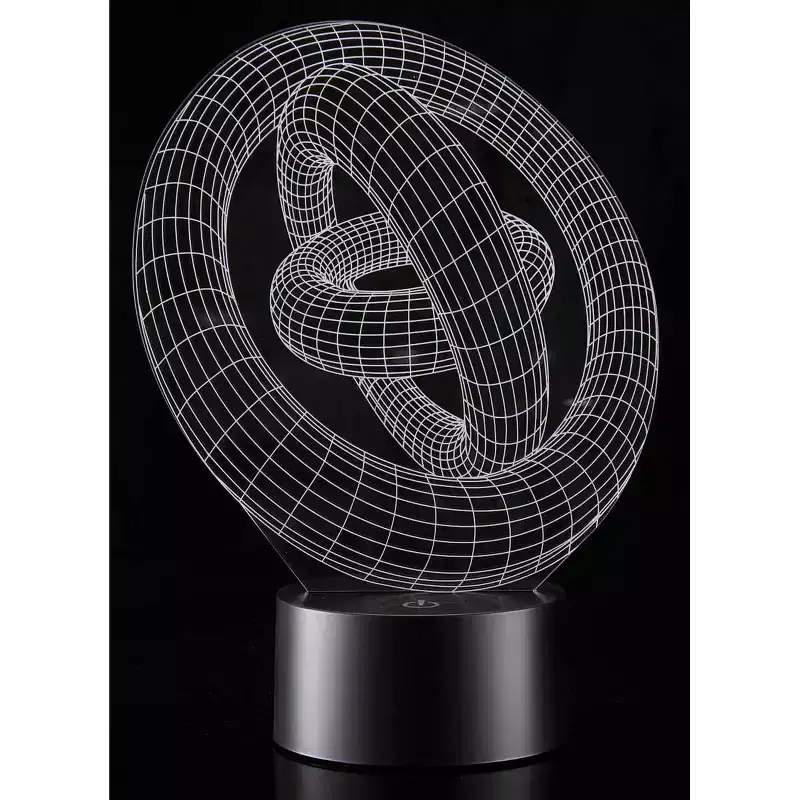 JuzToys 3D Ring-In-Ring Laser Cut Precision LED Lights