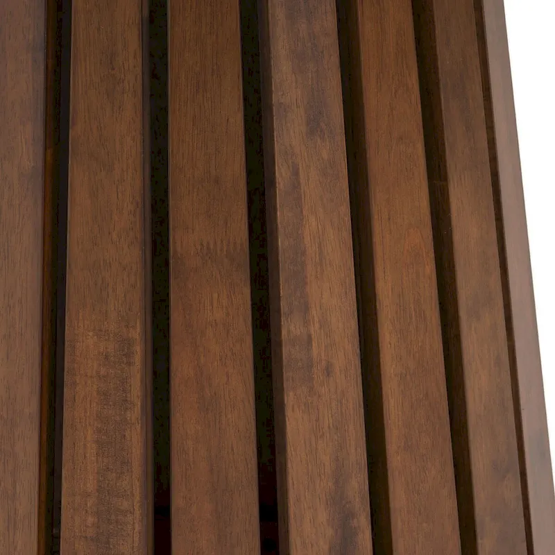 Mid-Century Modern Round Dining Table with Walnut Veneer