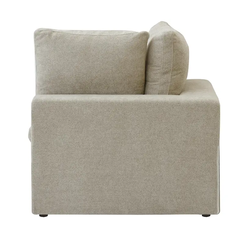 Large Down Filled Corner Sectional Sofa Couch with Ottoman for Living Room Set