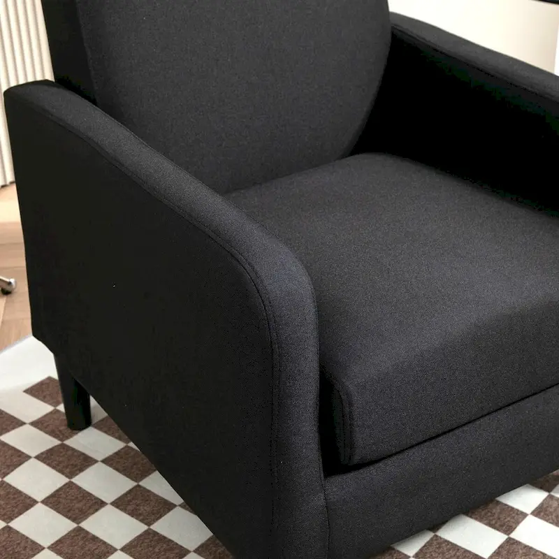 Accent Armchair with Solid Wood Frame and Padded Seat