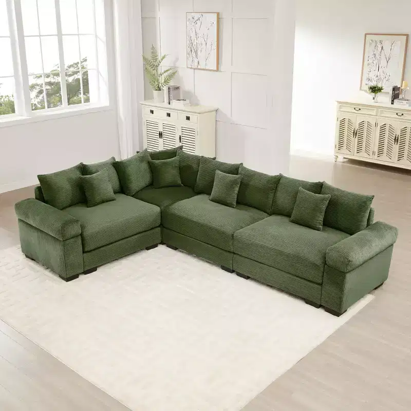Oversized Cloud Modular Sectional Couch,Convertible Sectional Couches Deep Seat Extra-Wide Armrests
