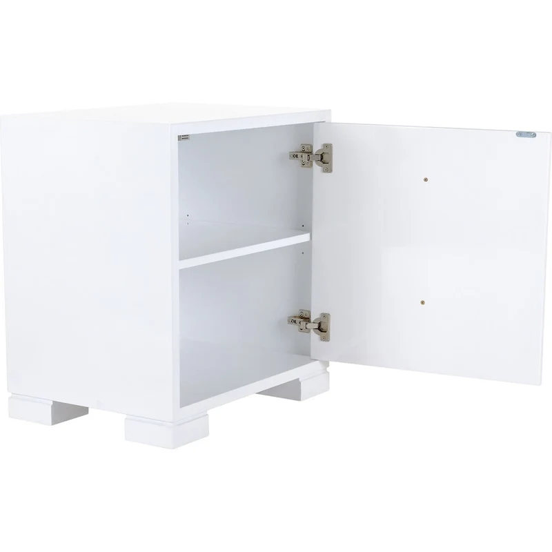White and Gold Lacquer Chest - 24 W x 18 D x 26 H