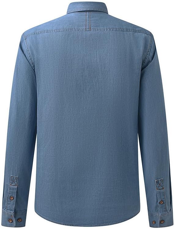 Men's Long Sleeve Denim Shirt �C Slim Fit Cotton Casual Button-Down