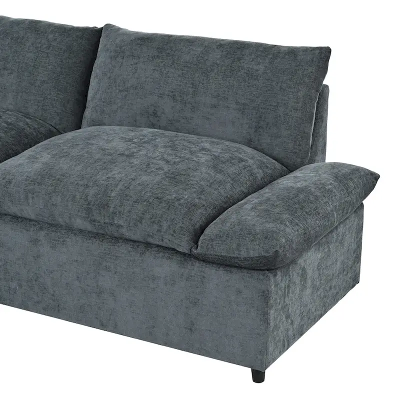 Christopher Knight Home - Harper 115 Modular Upholstery Sectional Sofa with Plush Cushions and Hidden Storage Compartments