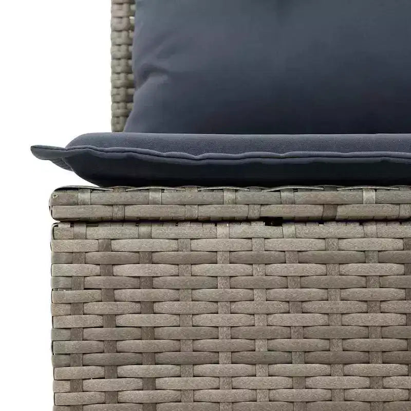 vidaXL Garden Sofa Set with Cushion 8 pcs Brown Poly rattan