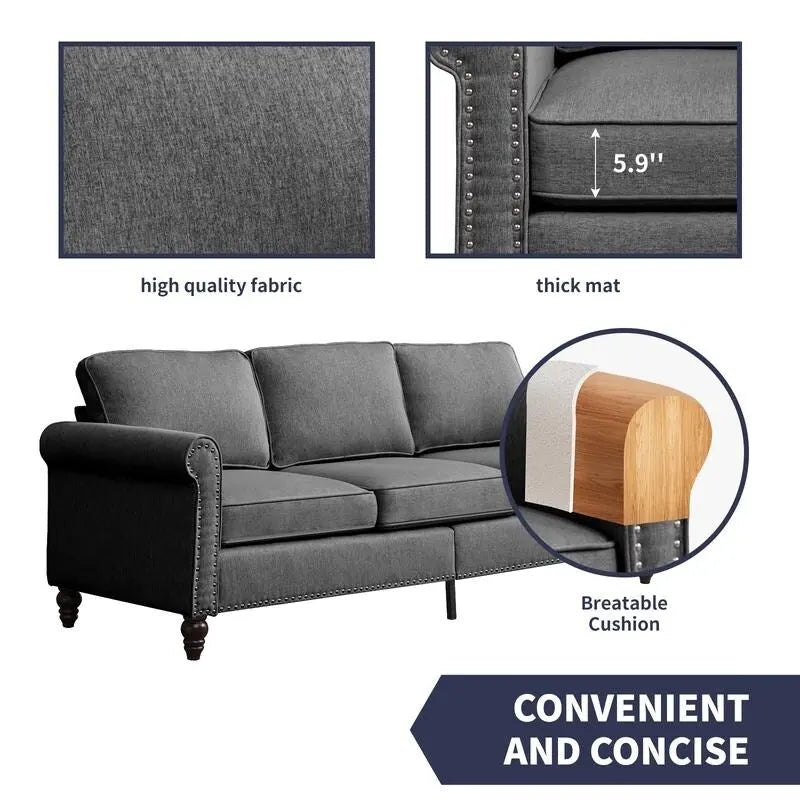 Mixoy Sectional Sleeper Sofa,Single Couch & Loveseat Couch &3 Seater Sofa, DIY Combination for Living Room