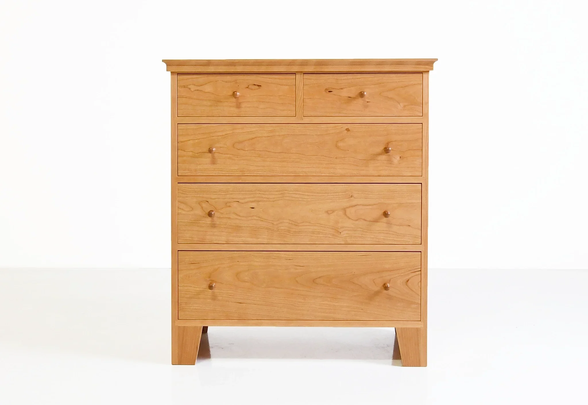 Five Drawer Dresser - Designed in the tradition, our is free of ornamentation, with wood grain resplendent on its
