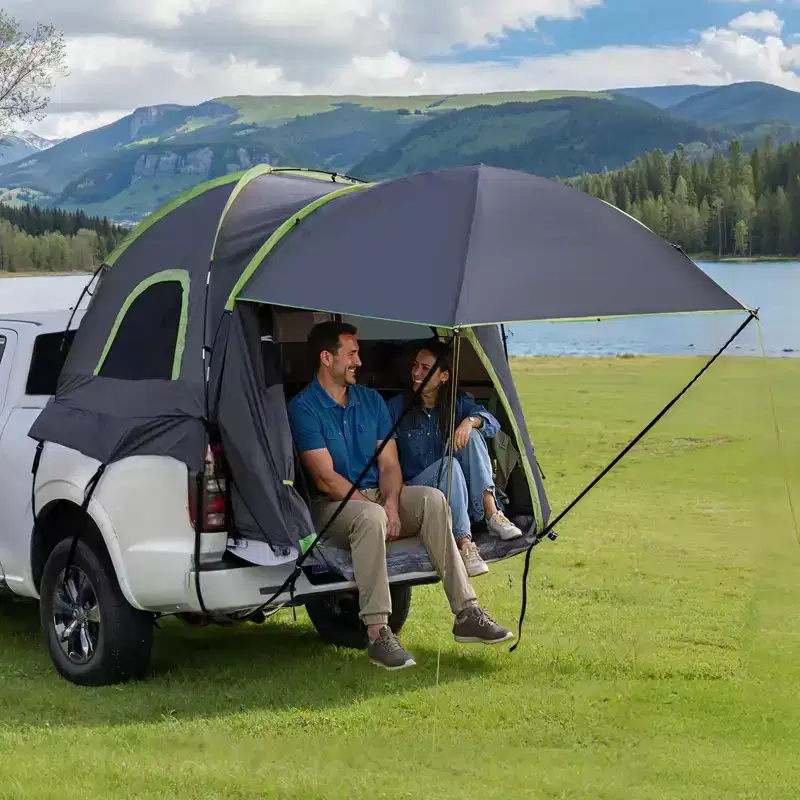 VEVOR Pickup Truck Tent, Fits 5.0-5.2 ft Truck Tents for Camping, Waterproof PU2000 mm 2-3 Person Sleeping Truck Bed Tent, Gray