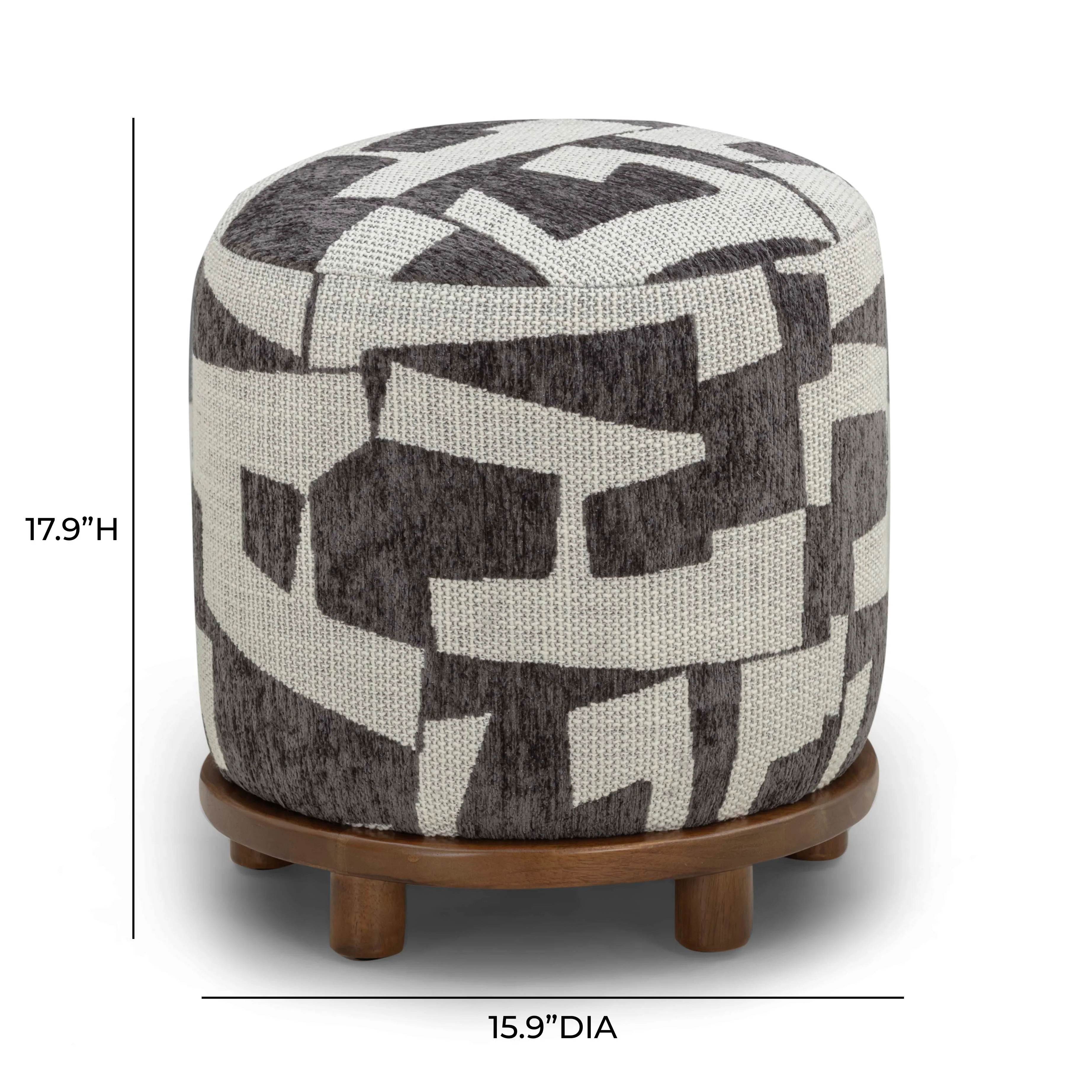 Performance Jacquard Ottoman