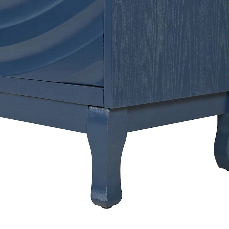 Elegant Sideboard with Arched Groove Design for Living Room