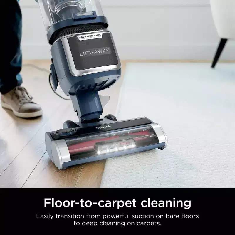 Shark Lift-Away with PowerFins HairPro and Odor Neutralizer Technology Upright Vacuum LA486 12" Cleaning Path