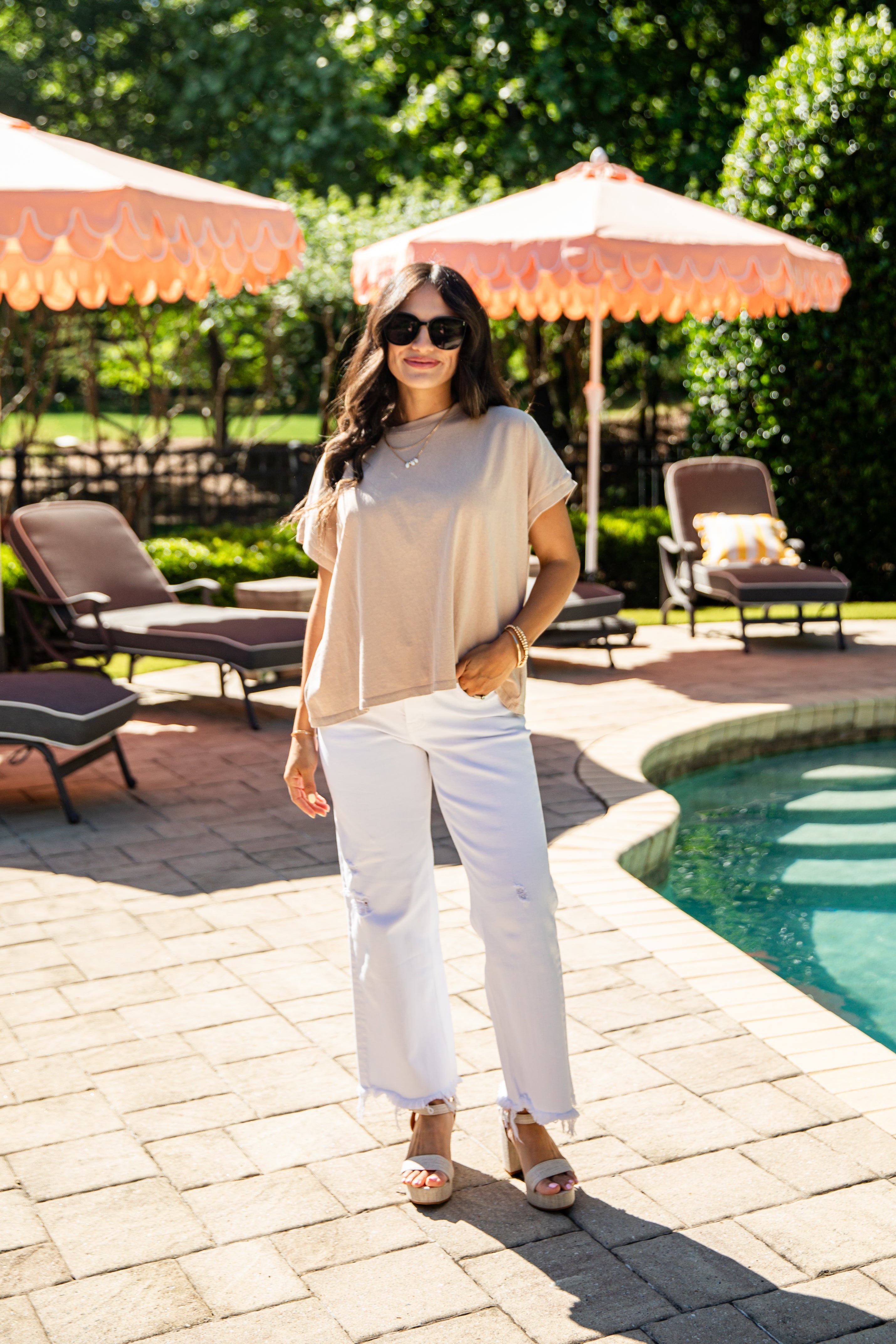 White High Waist Wide Leg Jeans