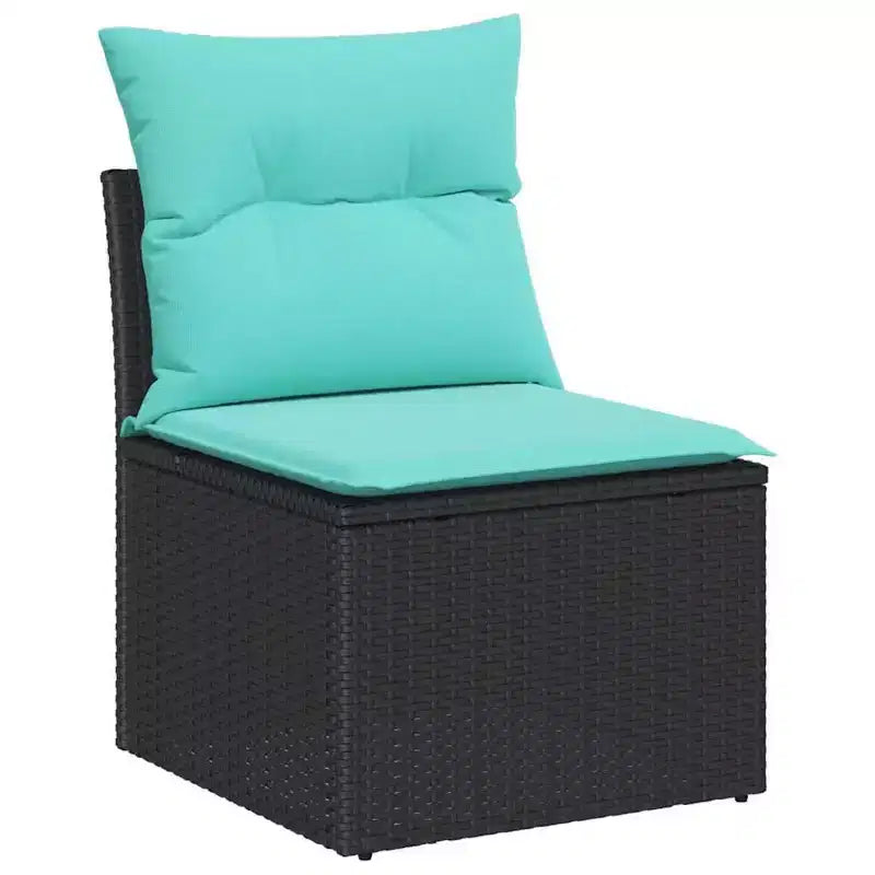 vidaXL Garden Sofa Set with Cushion 8 pcs Brown Poly rattan