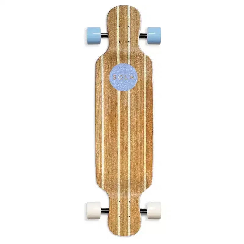 Sola Sports 38.75" Bamboo Premium Graphic Design Complete Longboard Skateboard - Geometry