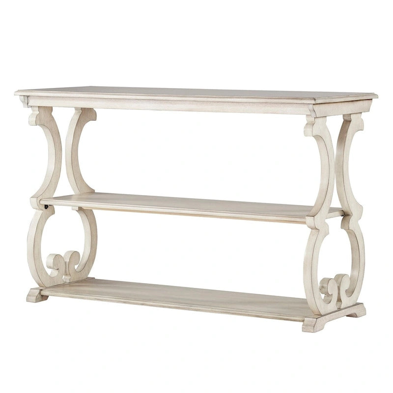 Lorraine Wood Scroll TV Stand Sofa Table by iNSPIRE Q Classic