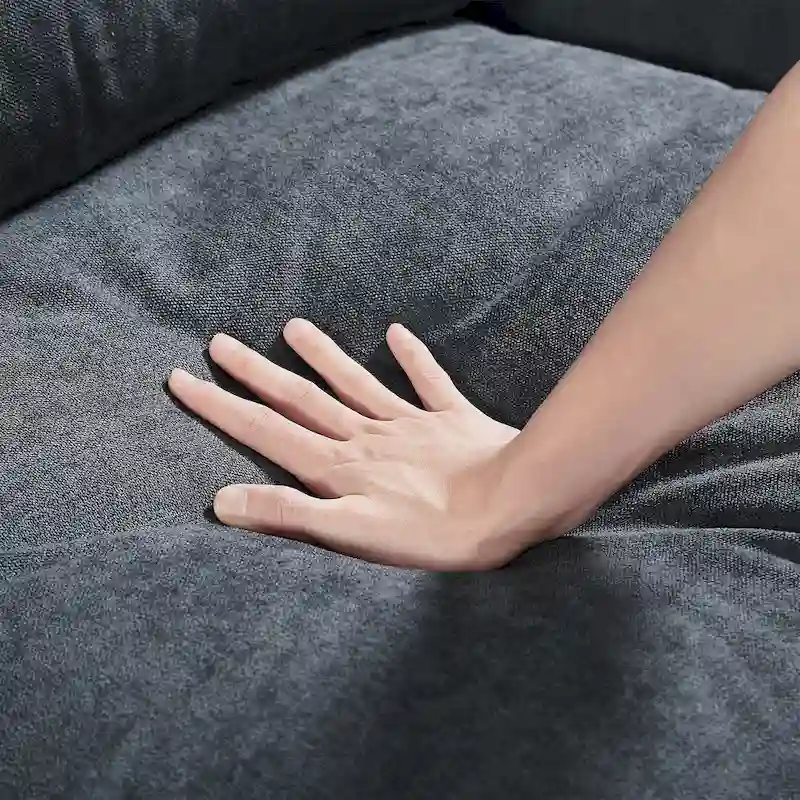 L-Shape Sectional Sofa with Reversible Chaise and Feather-Filled Cushions