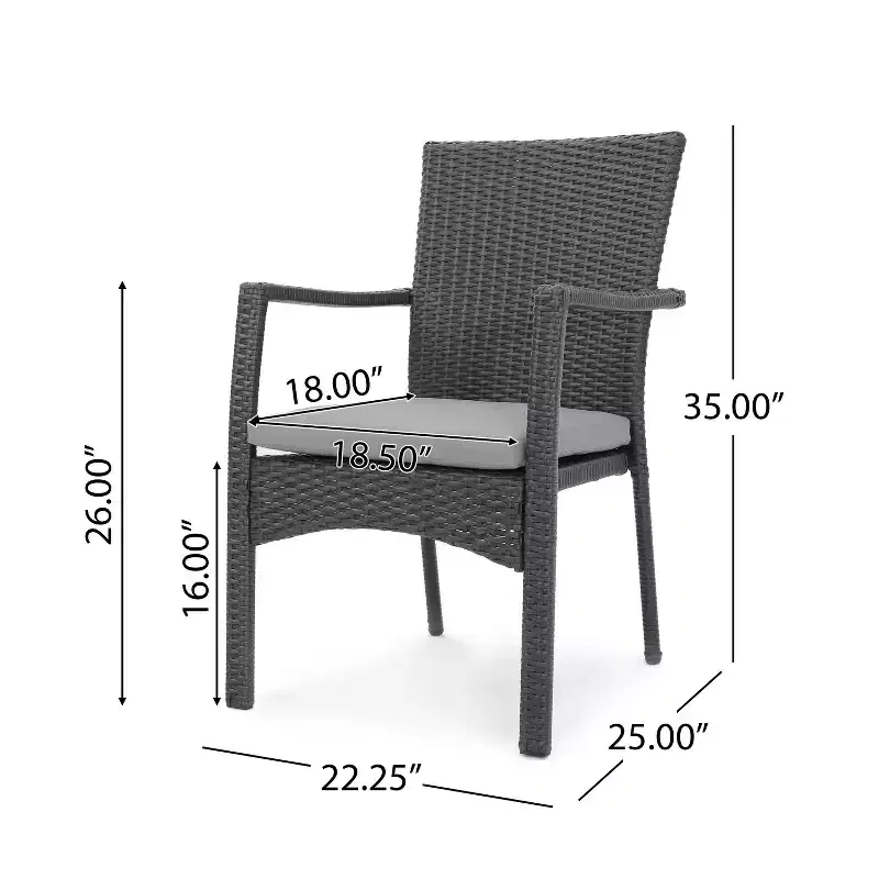 Christopher Knight Home Westley Outdoor Wicker 7 Piece Dining Set with Cushion