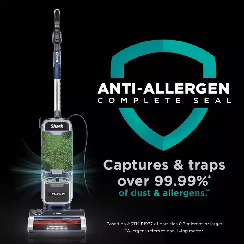 Shark Lift-Away with PowerFins HairPro and Odor Neutralizer Technology Upright Vacuum LA486 12" Cleaning Path