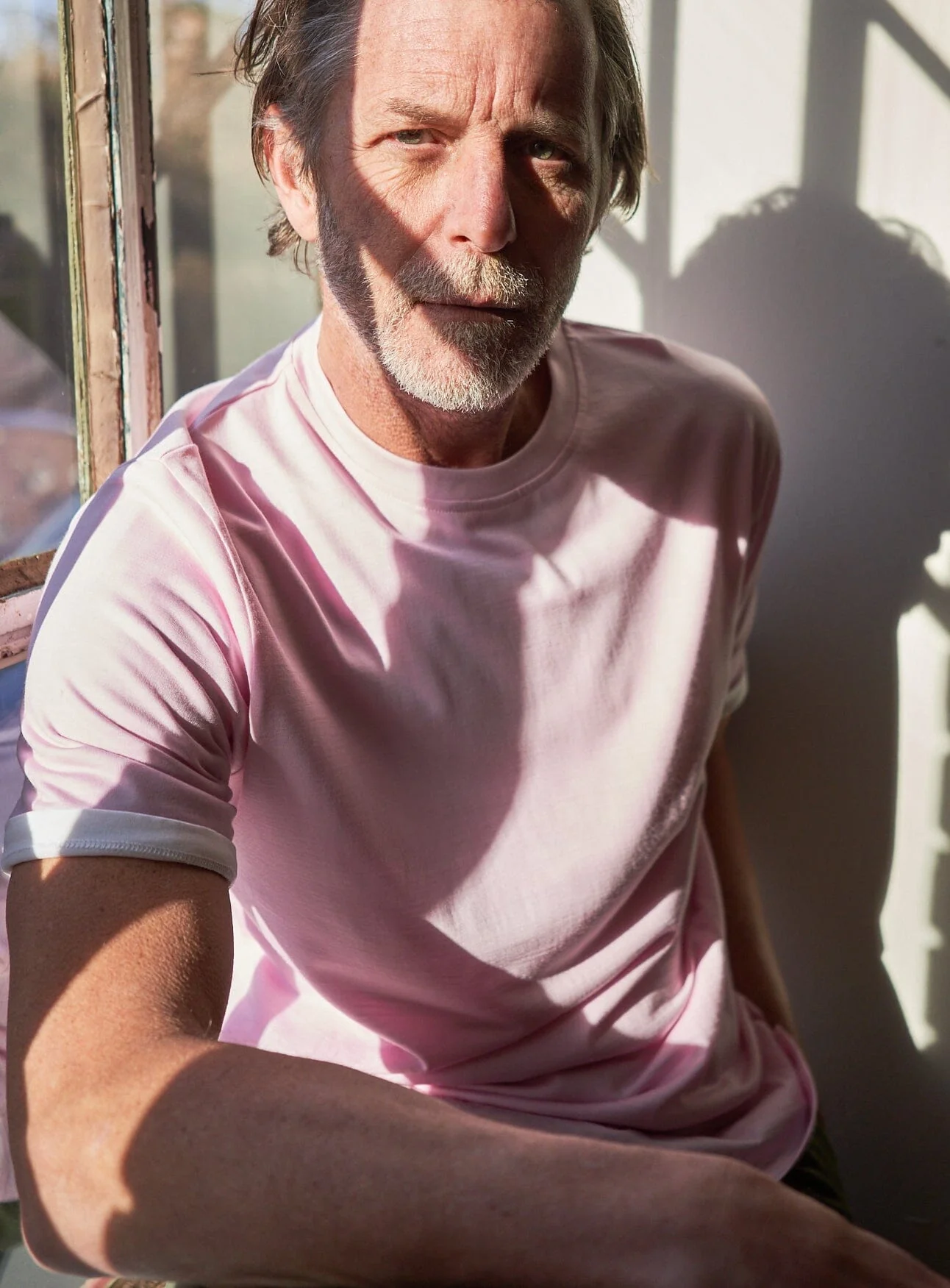 Merino Wool Jersey Pink T-Shirt
