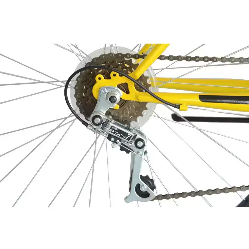 Titan Bikes Men's Pioneer 12-Speed Mountain Bike with Pull Brakes, Yellow