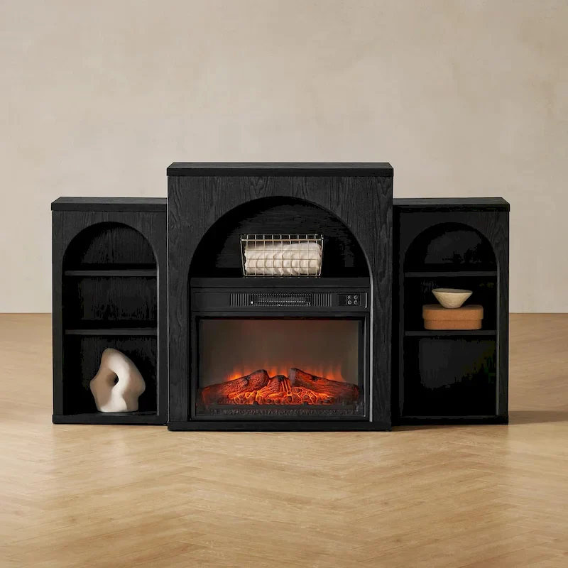 Mopio Blake Electric Fireplace Mantel TV Stand