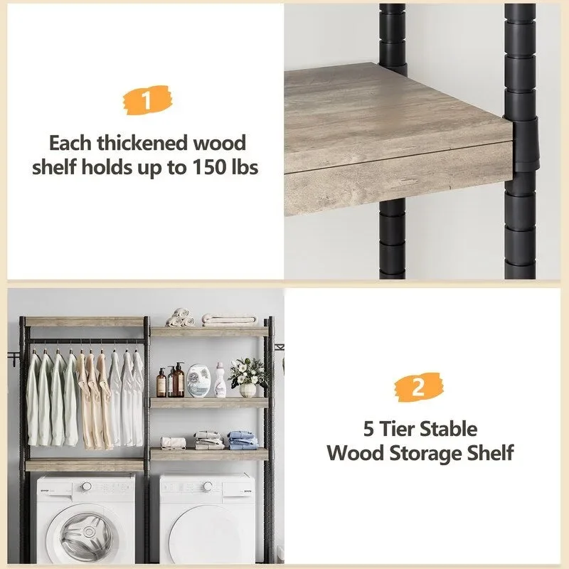 Double row washing machine rack