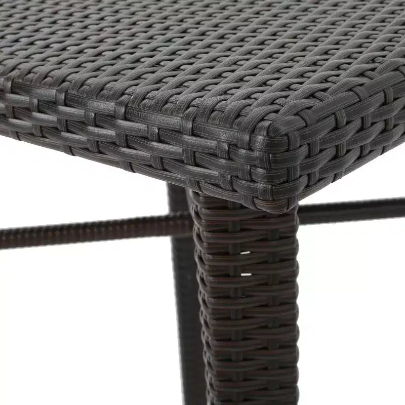 Christopher Knight Home Colbin Outdoor Wicker 5 Piece Square Bar Set, Multibrown